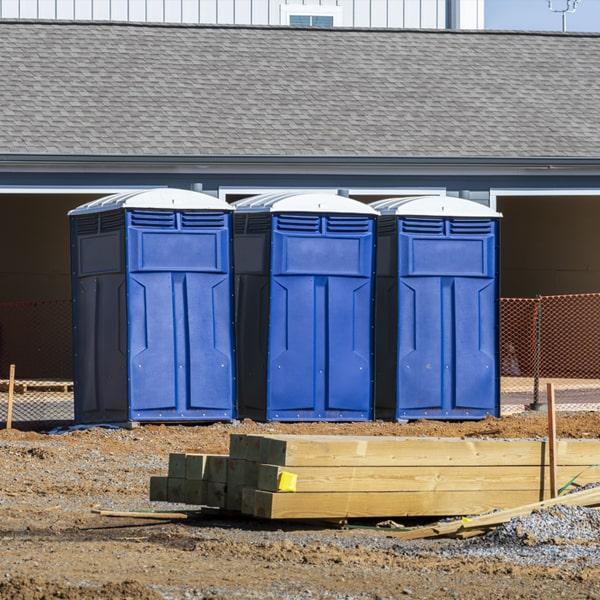 Heavy-duty construction site porta potty in Orangeburg, South Carolina